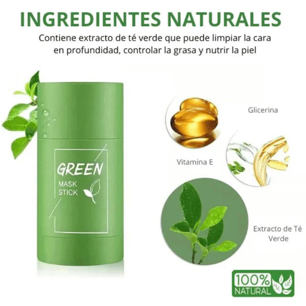 GreenGlowBar™ 2x1 Eliminador de Acné y Puntos Negros