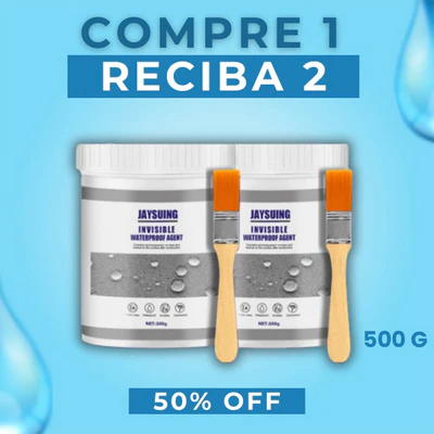 2X1 IMPERMEABILIZANTE RESISTENTE 500G + BROCHA GRATIS